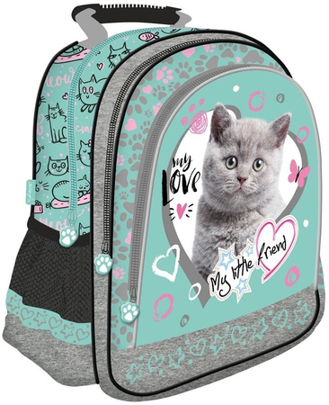 Plecak Szkolny Dziecięcy My Little Friend Kot Mint