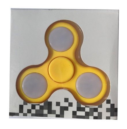 HIPO Spinner ze Światłem LED - Kolor Żółty