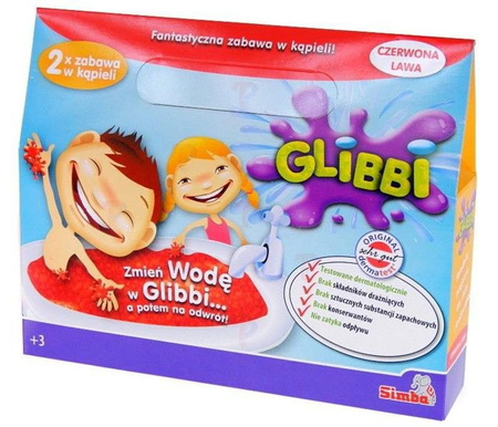 Glibbi - Kolor Czerwona Lawa - Żelkowa kąpiel