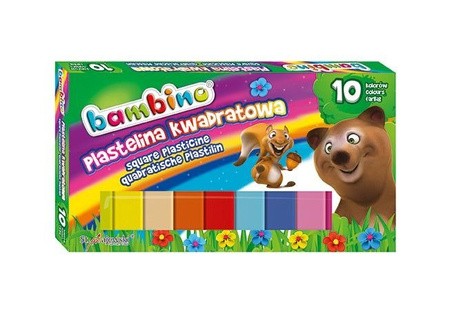 Plastelina Kwadratowa 10 Kolorów Bambino