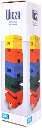 Albi Drewniane Klocki Kolorowa Wieża Gra Zręcznościowa