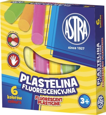 Astra Plastelina fluorescencyjna 6 kolorów