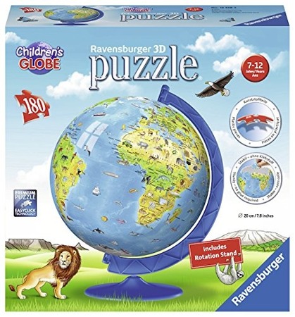 Puzzle 3d 180 el. Ravensburger - Globus Zwierzęta