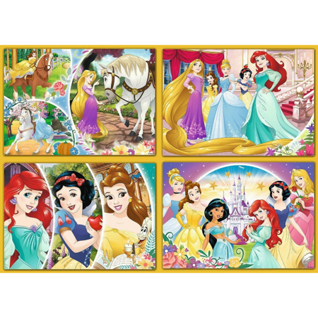 TREFL 2 x Puzzle 4w1 Kraina Lodu Disney Księżniczki