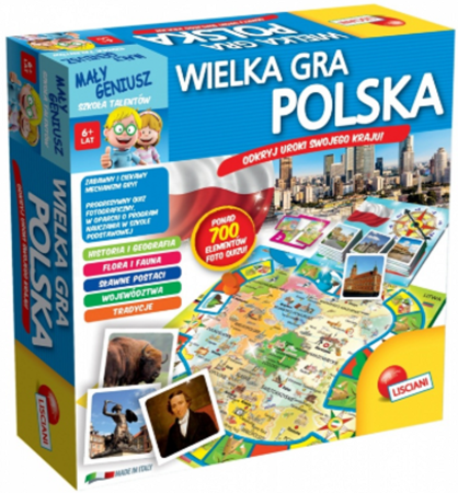Wielka Gra Polska Gra Edukacyjna dla Dzieci Lisciani