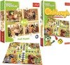 Trefl Duopak Puzzle 4w1 + Chińczyk Trefliki Rodzina Treflików